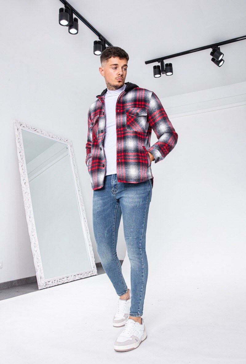 Wholesaler Frilivin - Veste à capuche avec motif à carreaux