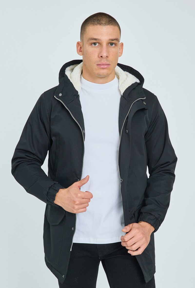 Grossiste Frilivin - Veste parka mi-longue à capuche moumoutée