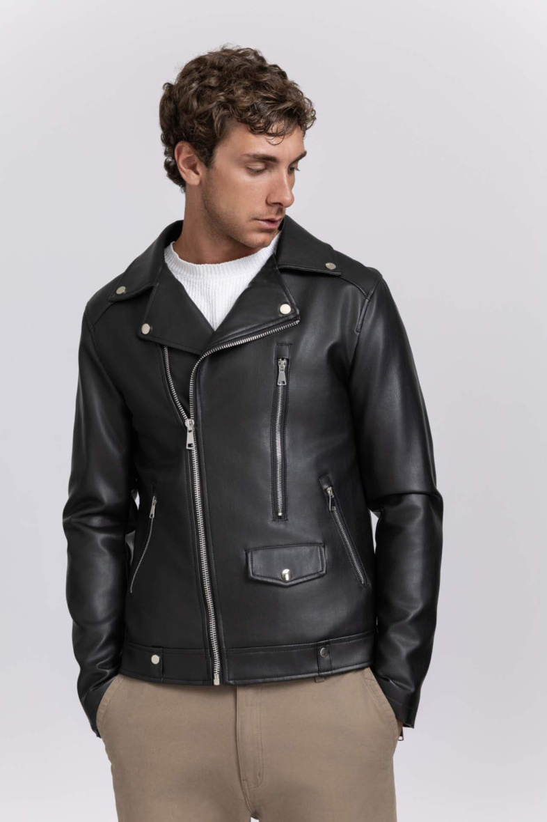 Mayorista Frilivin - Chaqueta efecto piel con cremallera