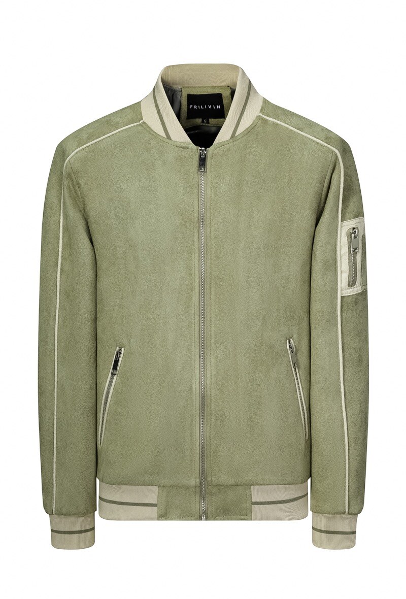 Wholesaler Frilivin - Veste bombers en suedine sportwear