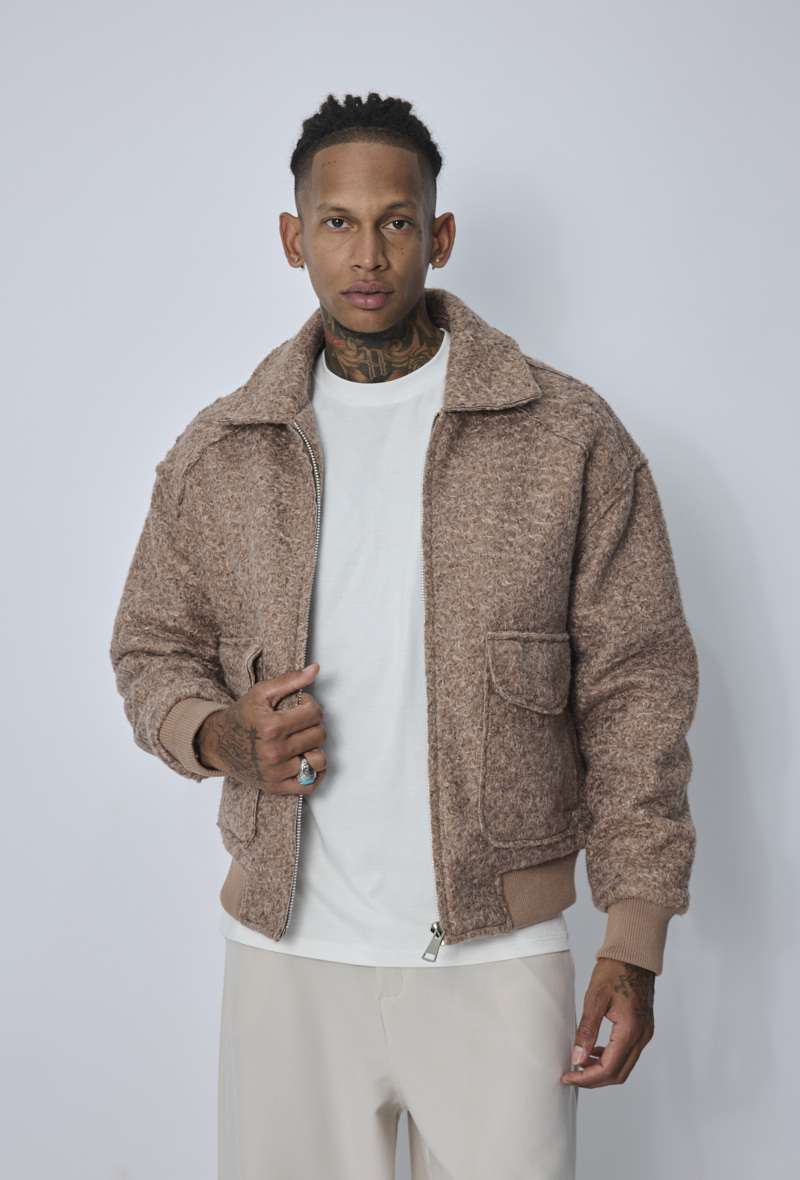 Großhändler Frilivin - Herren-Bouclé-Jacke