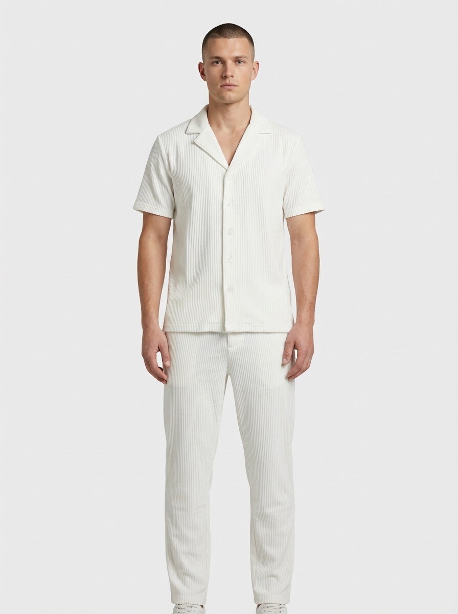 Wholesaler FUSIONAL - Textured set - shirt and pants