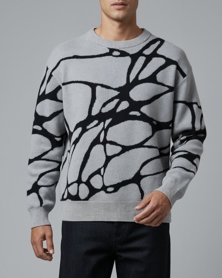 Grossiste FUSIONAL / JOHN H - Pull en maille à motif