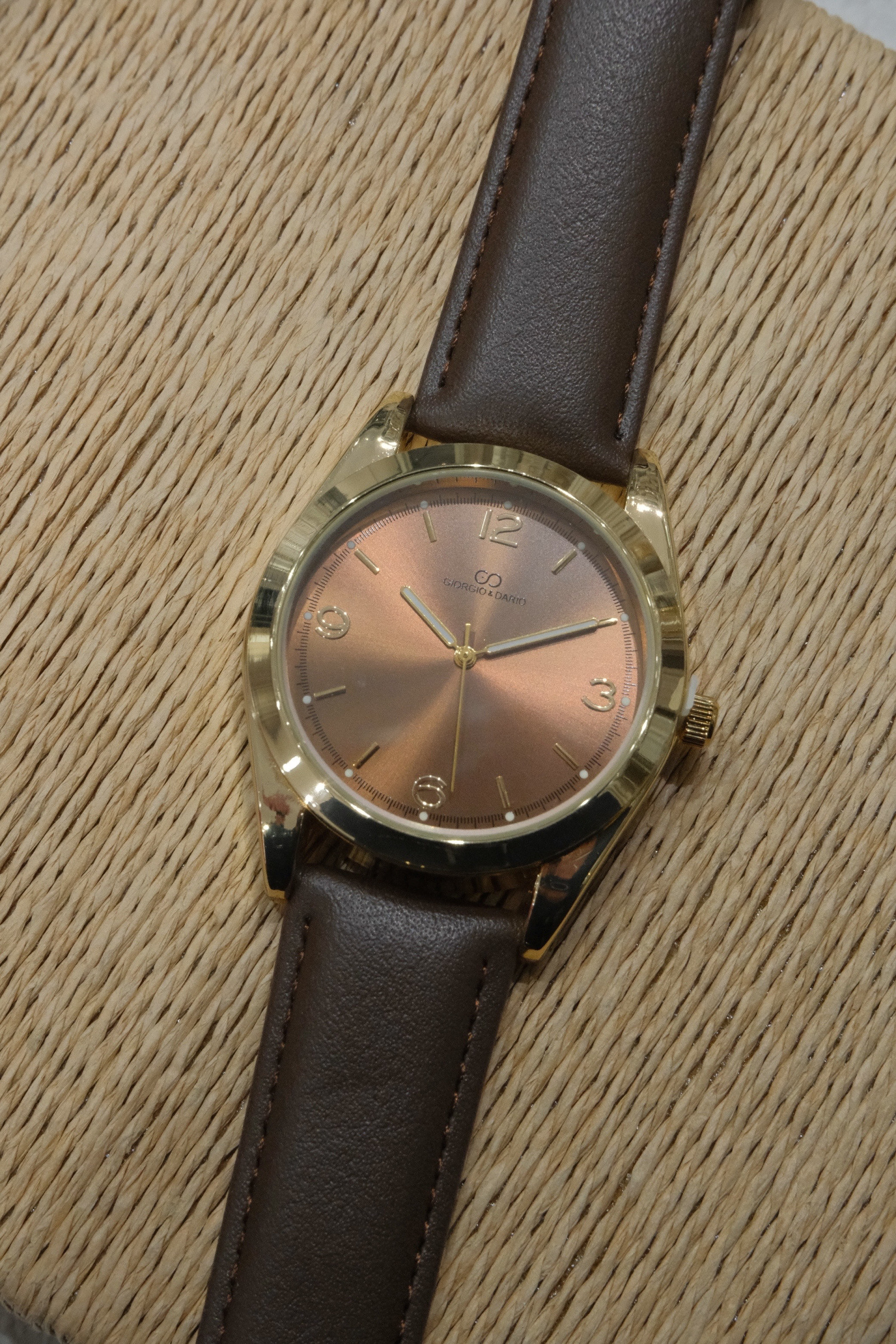 Großhändler Giorgio & Dario - Giorgio & Dario Herrenuhr mit Kunstlederarmband