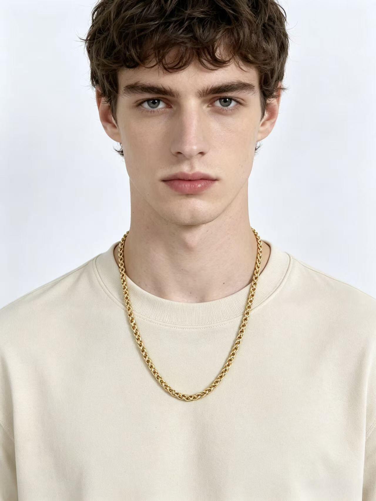 Mayorista HANA BIJOUX - Collar de cadena de acero para hombre
