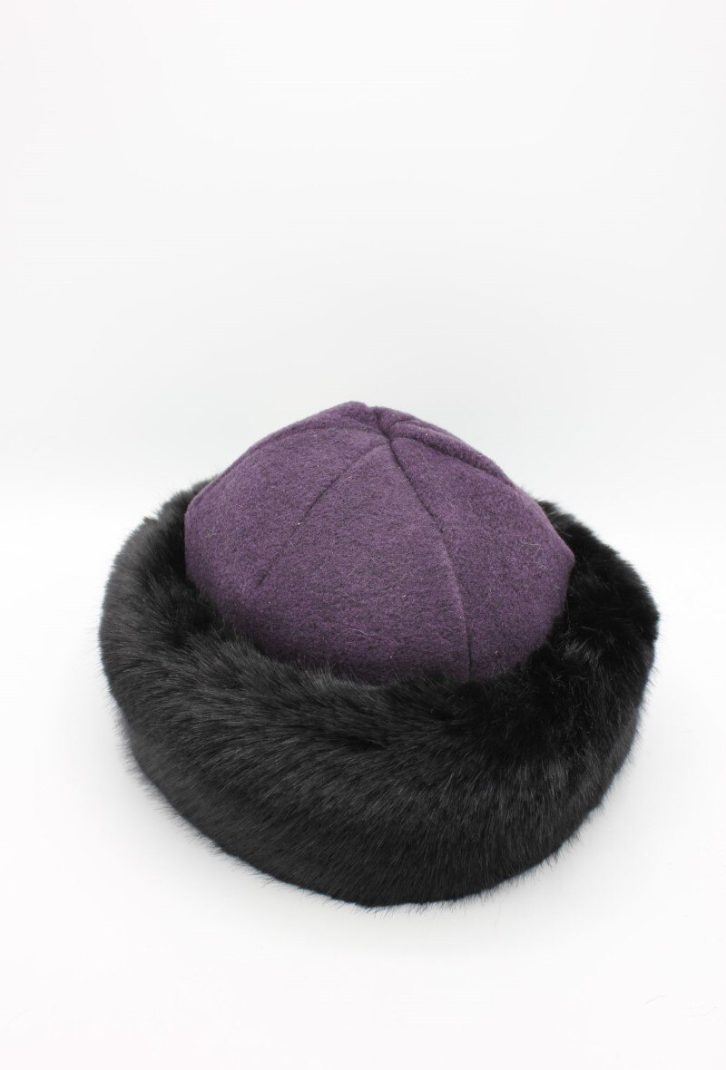 Wholesaler Hologramme Paris - Portugal toque in water-repellent polyester with synthetic fur