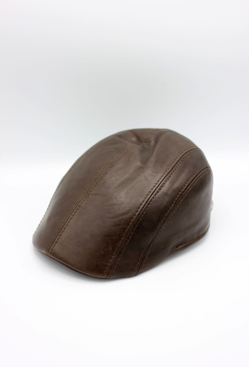 Wholesaler Hologramme Paris - Italian Flat Cap in calfskin leather
