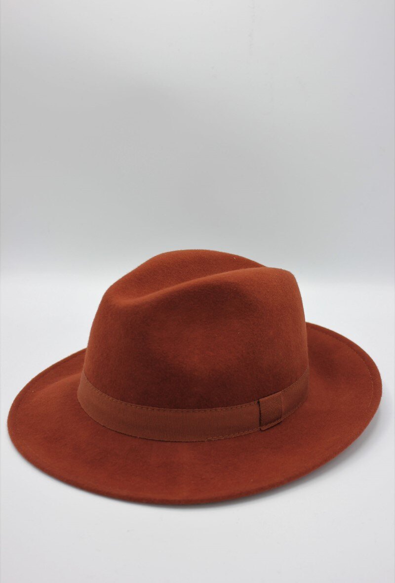 Grossiste Hologramme Paris - Chapeau Fedora en laine classique avec ruban