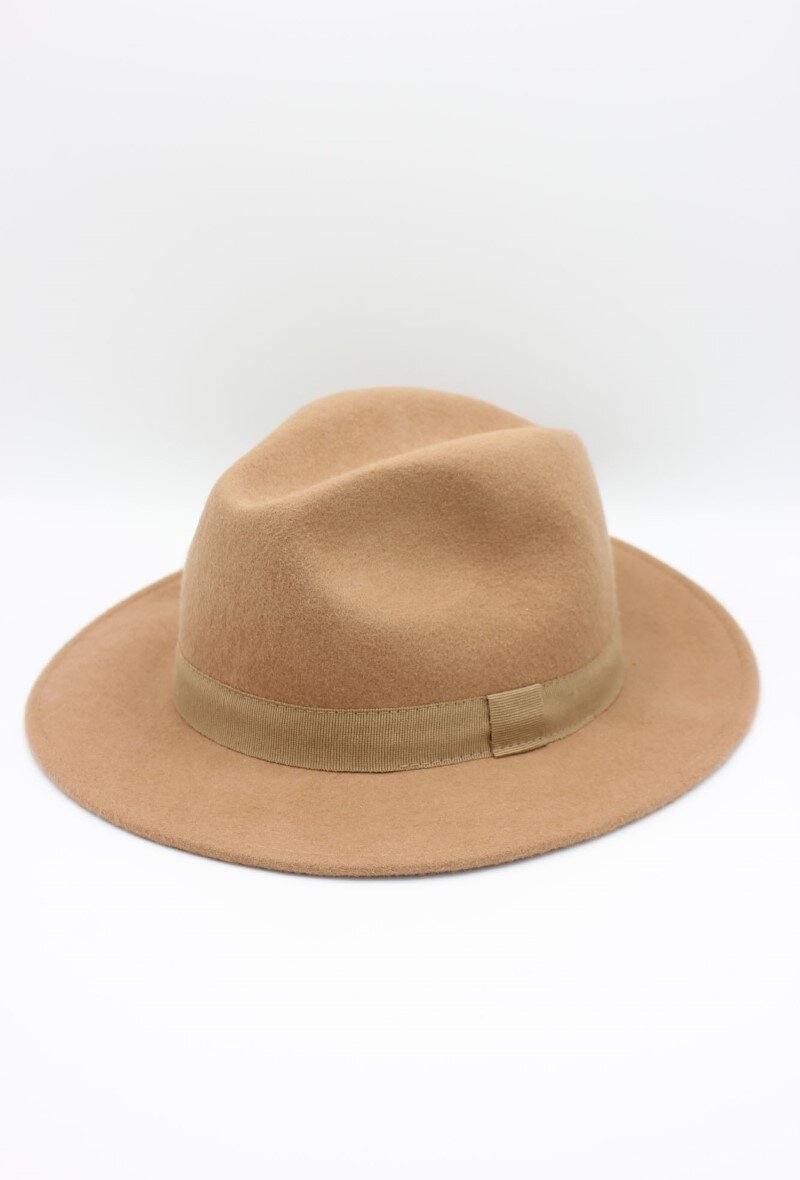 Grossiste Hologramme Paris - Chapeau Fedora en laine classique avec ruban