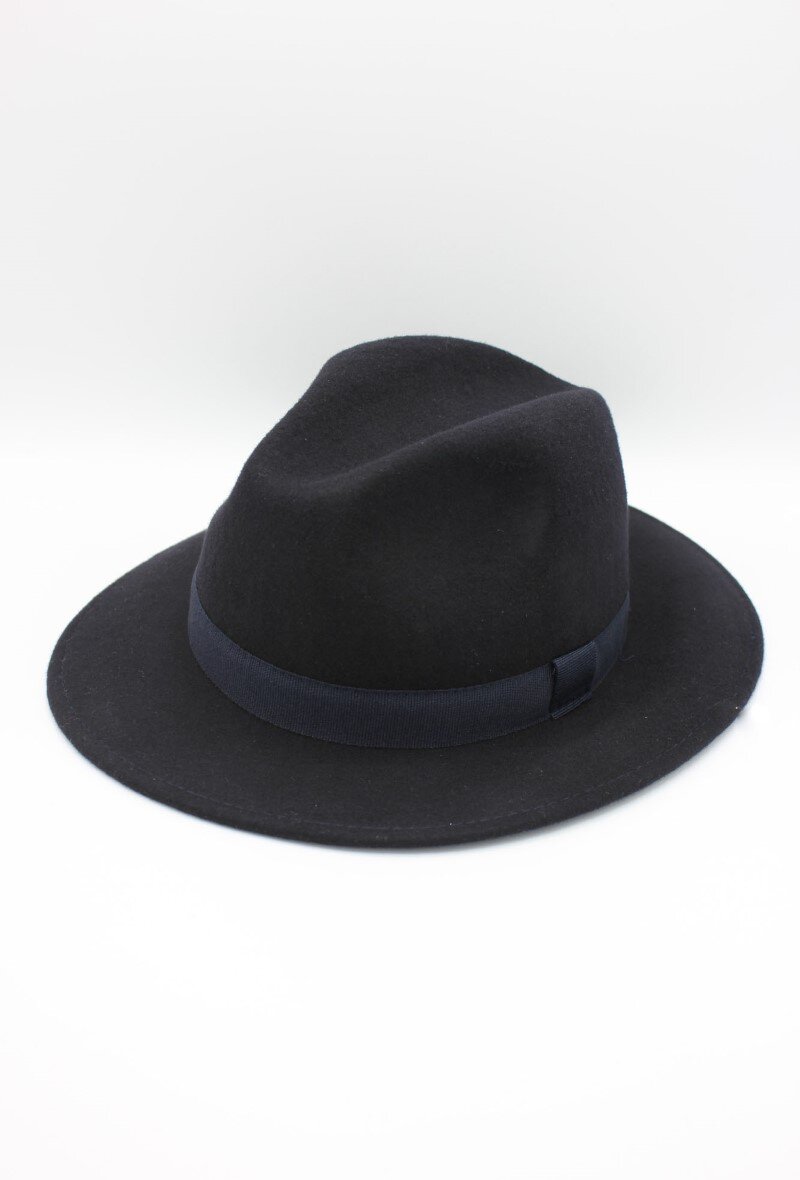 Grossiste Hologramme Paris - Chapeau Fedora en laine classique avec ruban
