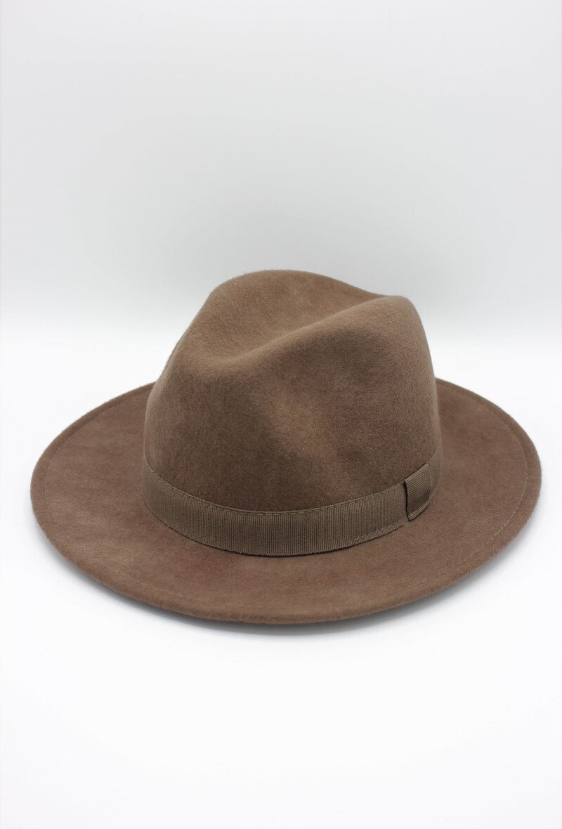 Grossiste Hologramme Paris - Chapeau Fedora en laine classique avec ruban