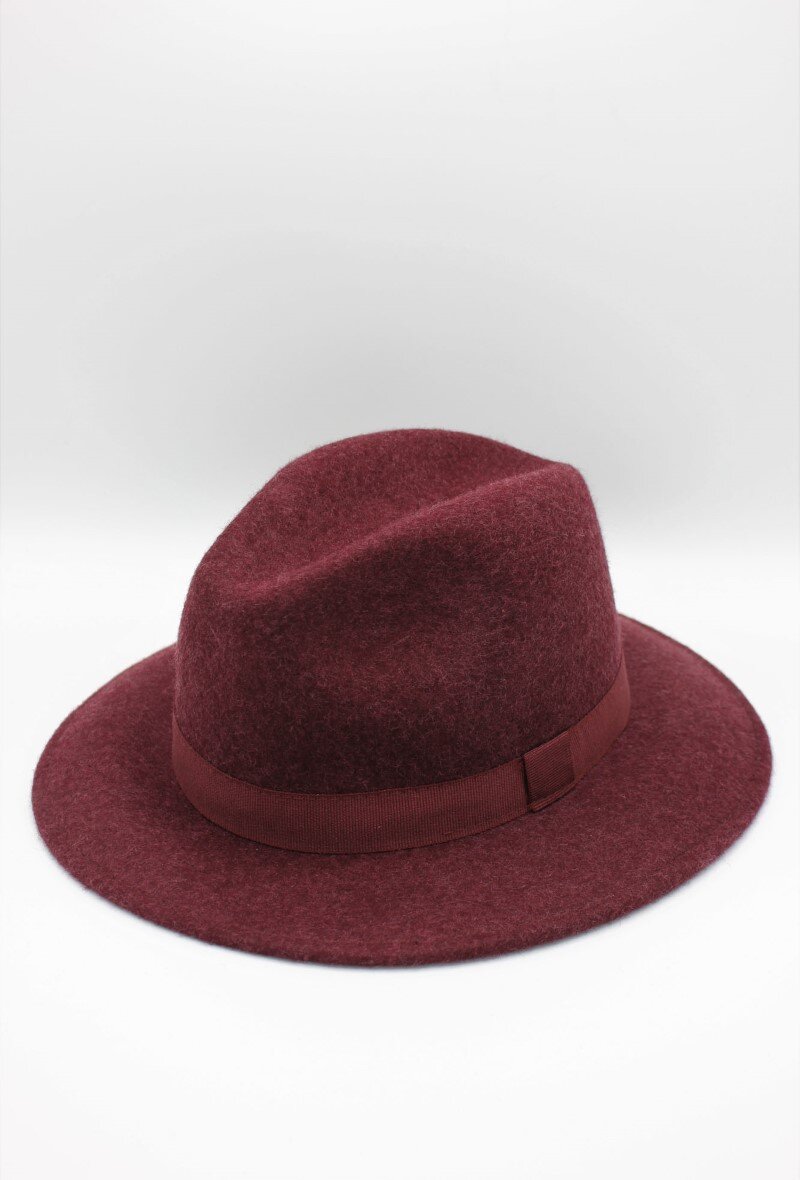 Grossiste Hologramme Paris - Chapeau Fedora en laine classique avec ruban