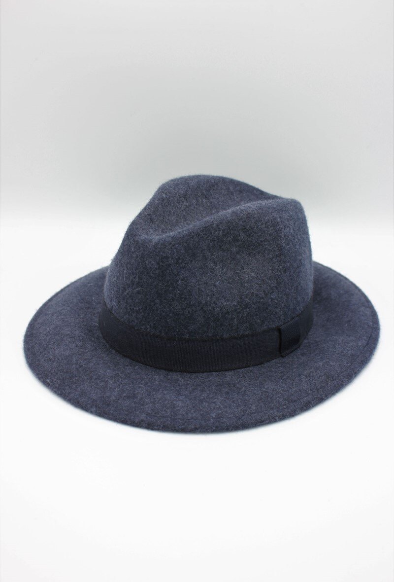 Grossiste Hologramme Paris - Chapeau Fedora en laine classique avec ruban