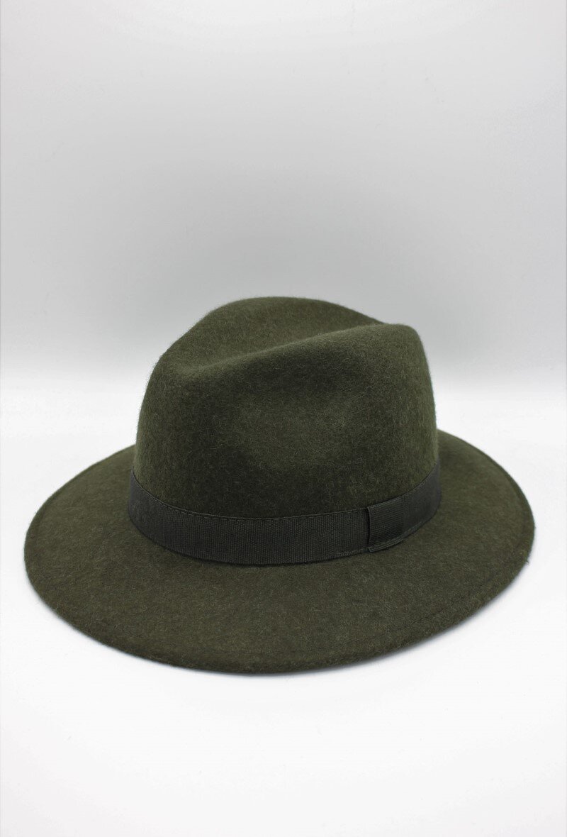 Grossiste Hologramme Paris - Chapeau Fedora en laine classique avec ruban
