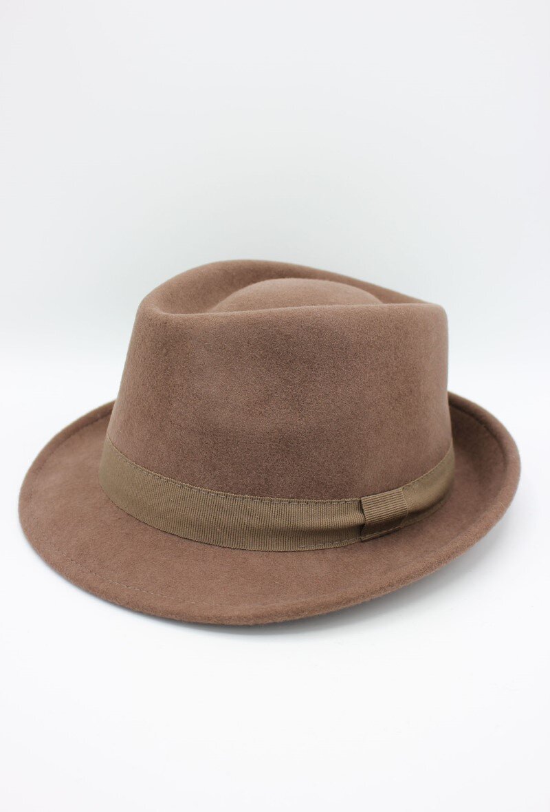 Grossiste Hologramme Paris - Chapeau Italien en pure laine Waterproof Crushable avec ruban
