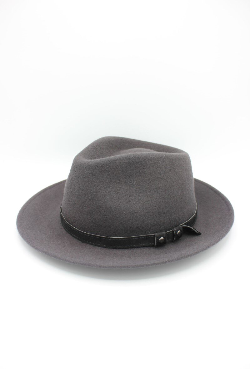 Grossiste Hologramme Paris - Chapeau Italien en pure laine avec ceinture noir