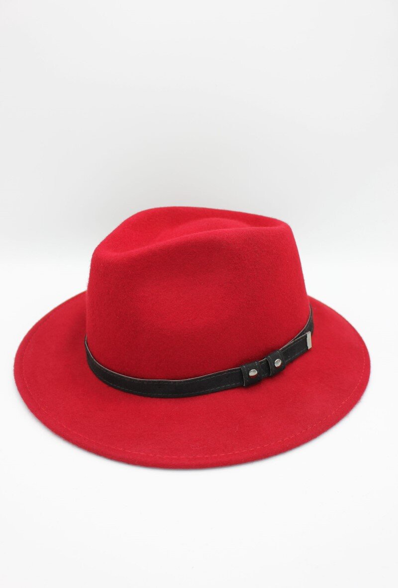 Grossiste Hologramme Paris - Chapeau Italien en pure laine avec ceinture noir
