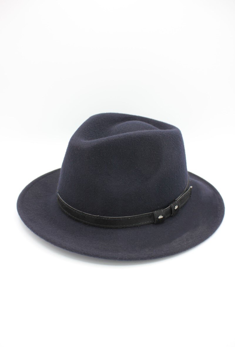 Mayorista Hologramme Paris - Sombrero italiano de lana pura con cinturón negro