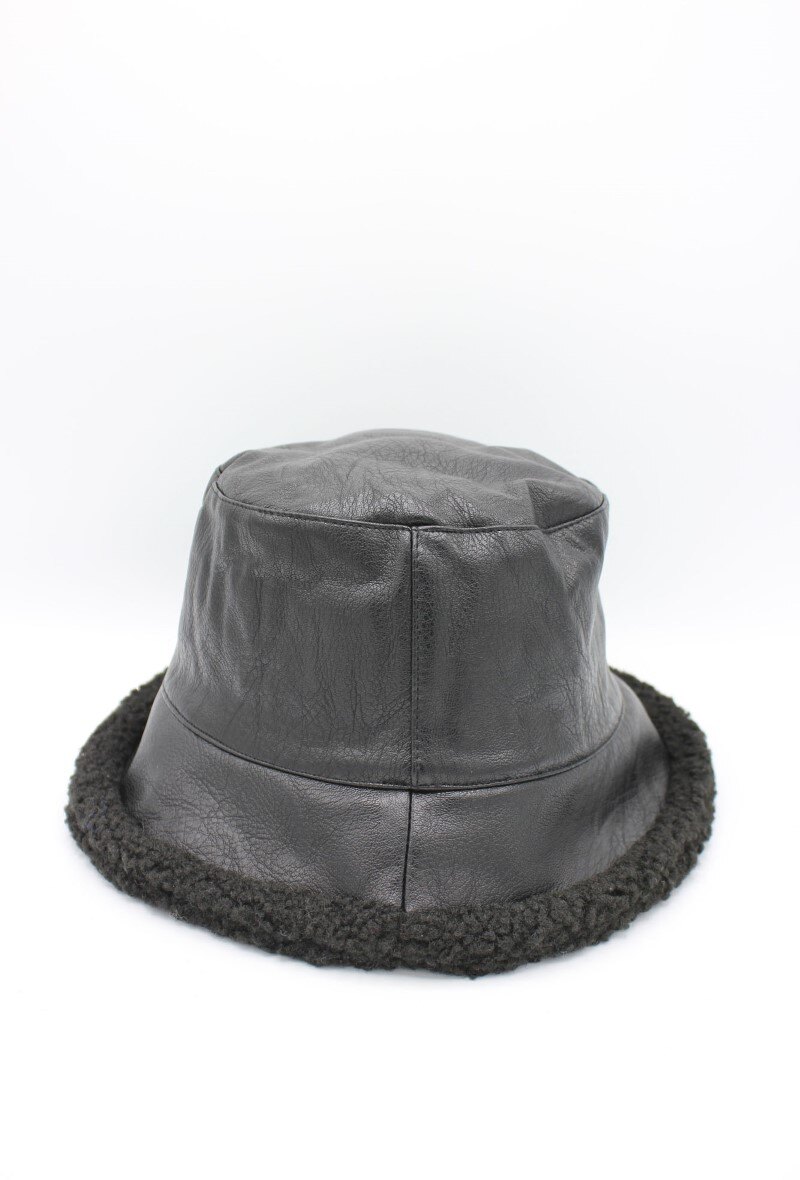 Mayorista Hologramme Paris - Sombrero Bob de cuero sintético forrado de franela