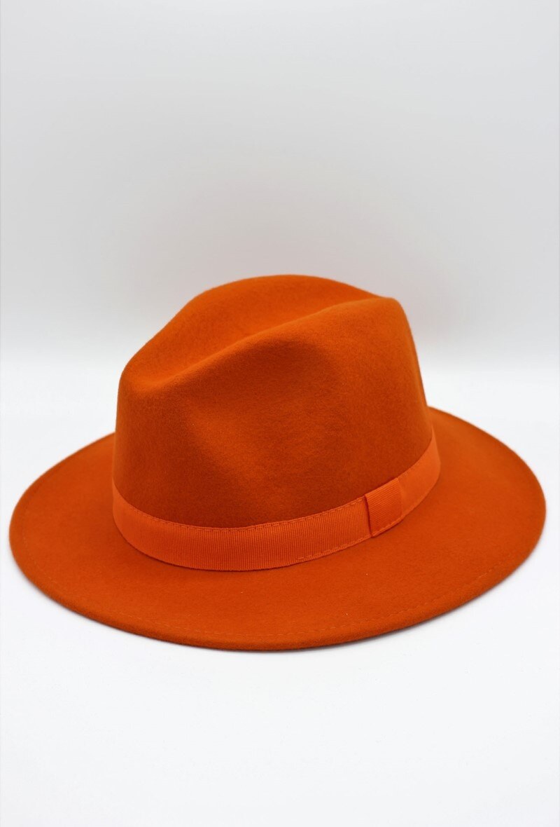 Großhändler Hologramme Paris - Italienische Fedora aus klassischer reiner Wolle mit Schleife