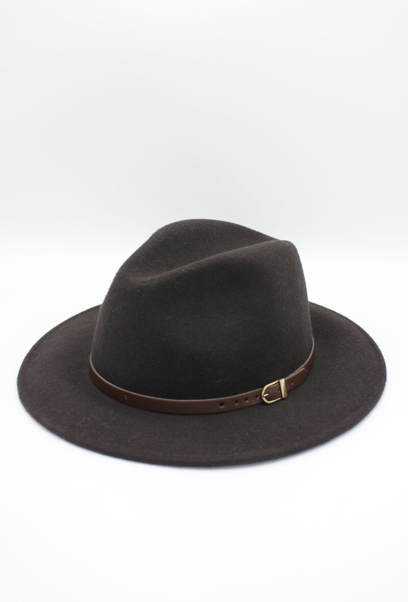 Grossista Hologramme Paris - Fedora italiana in classica lana pura con cintura in pelle