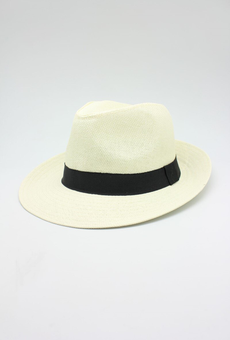 Mayorista Hologramme Paris - Sombreros de papel de ala ancha con Gros Grain negro
