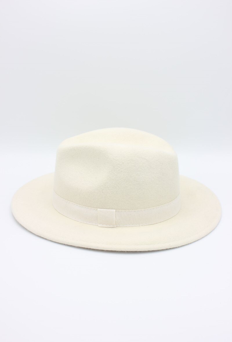 Grossiste Hologramme Paris - Fedora Italien en laine New Art 01 Bianco