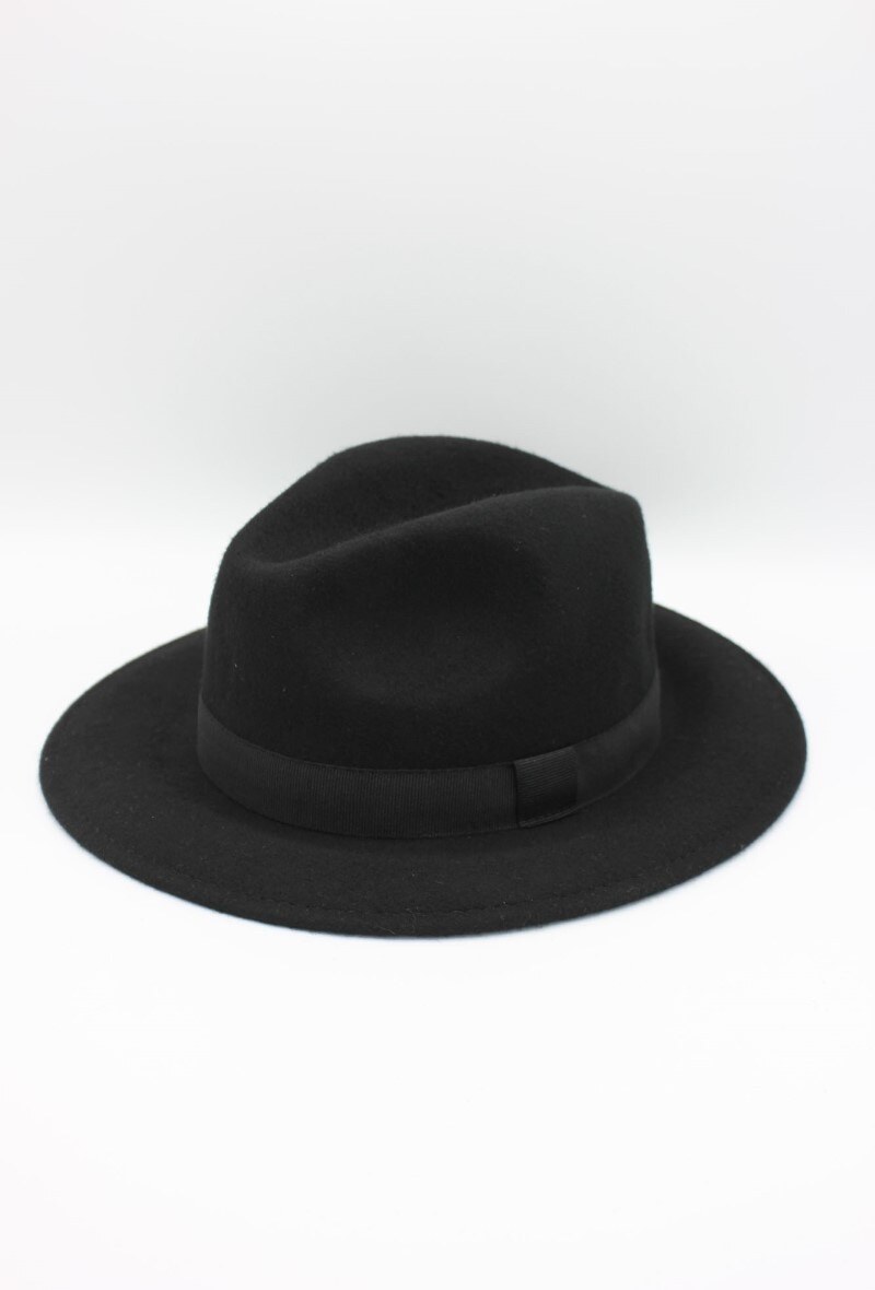 Grossiste Hologramme Paris - Fedora Italien en laine New Art 01 Noir