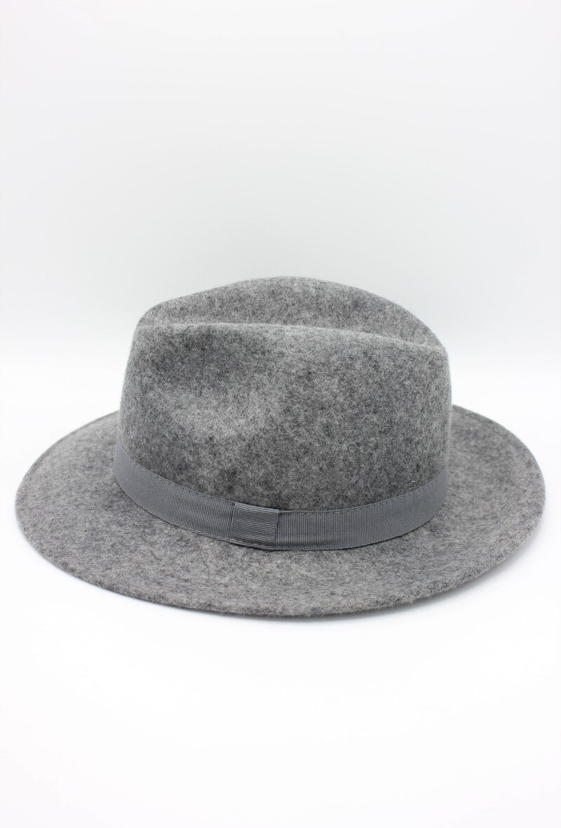 Grossiste Hologramme Paris - Fedora Italien en pure laine chiné New Art 01 Mix Gris clair
