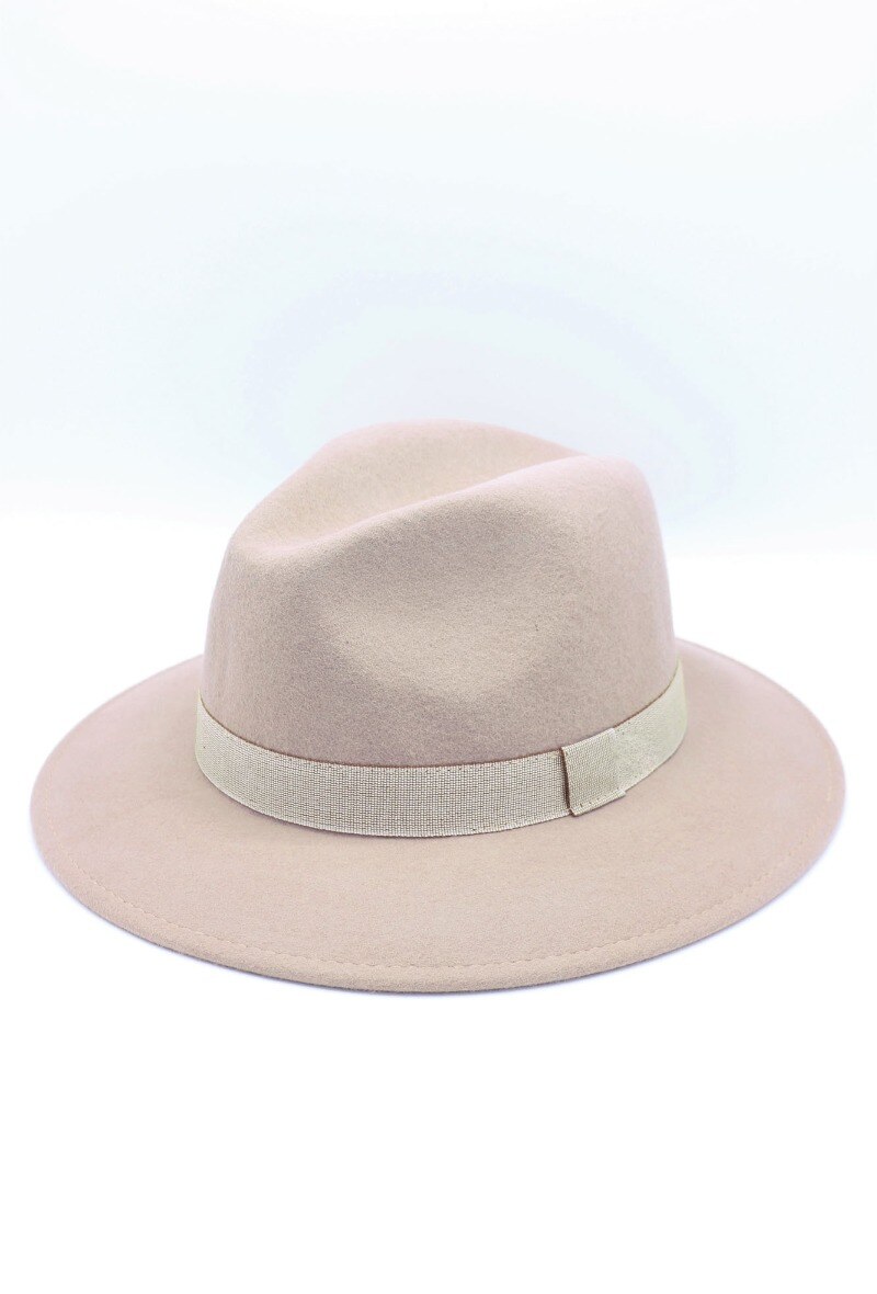 Grossista Hologramme Paris - Cappello fedora italiano in lana pura classica con nastro