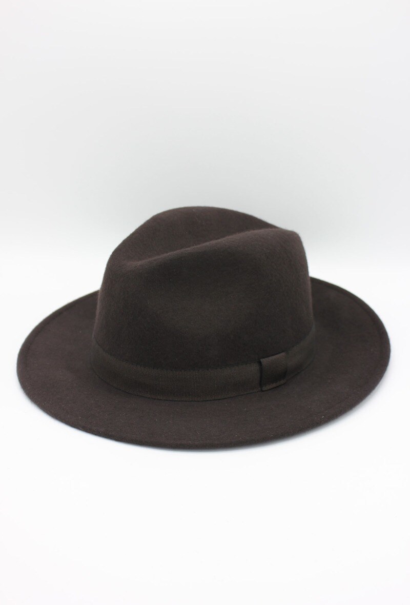 Grossista Hologramme Paris - Cappello fedora italiano in lana pura classica con nastro