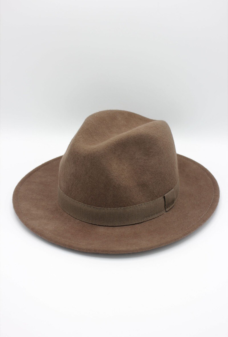 Grossiste Hologramme Paris - Fedora Italien en laine Chap Art 01 Castor