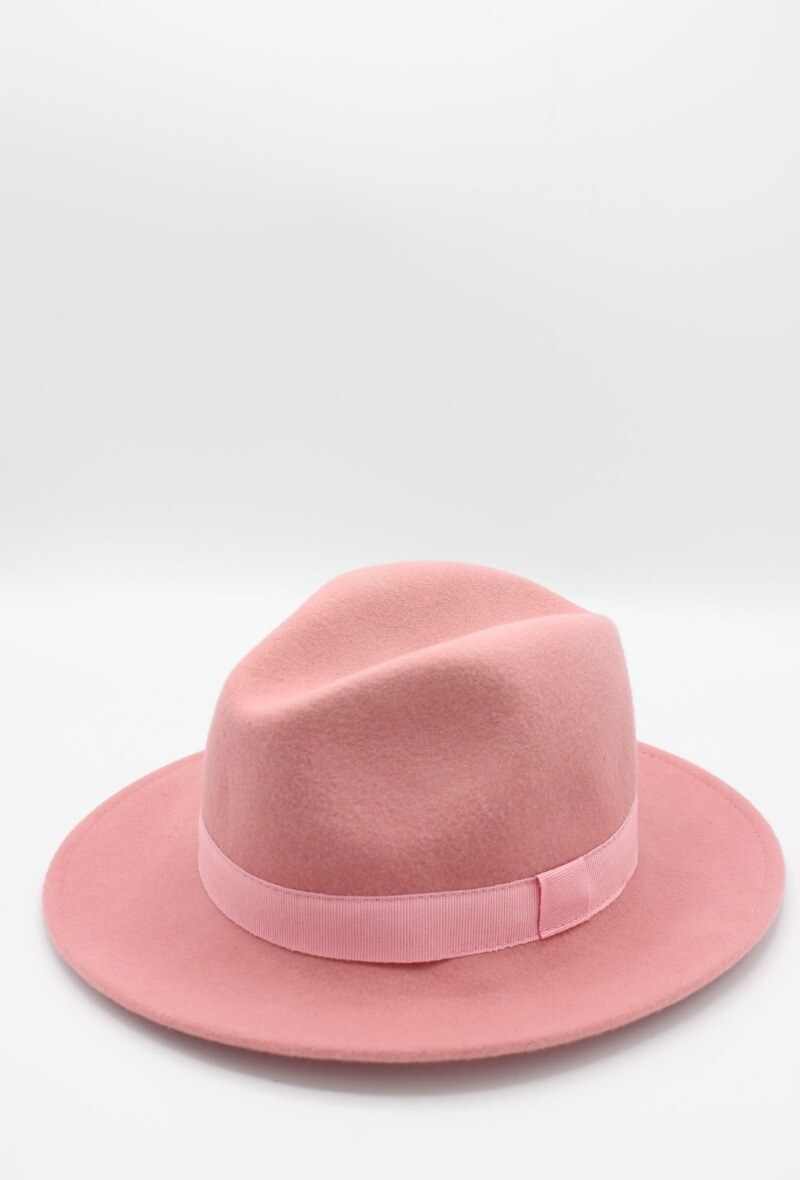 Wholesaler Hologramme Paris - Italian fedora in classic pure wool with ribbon