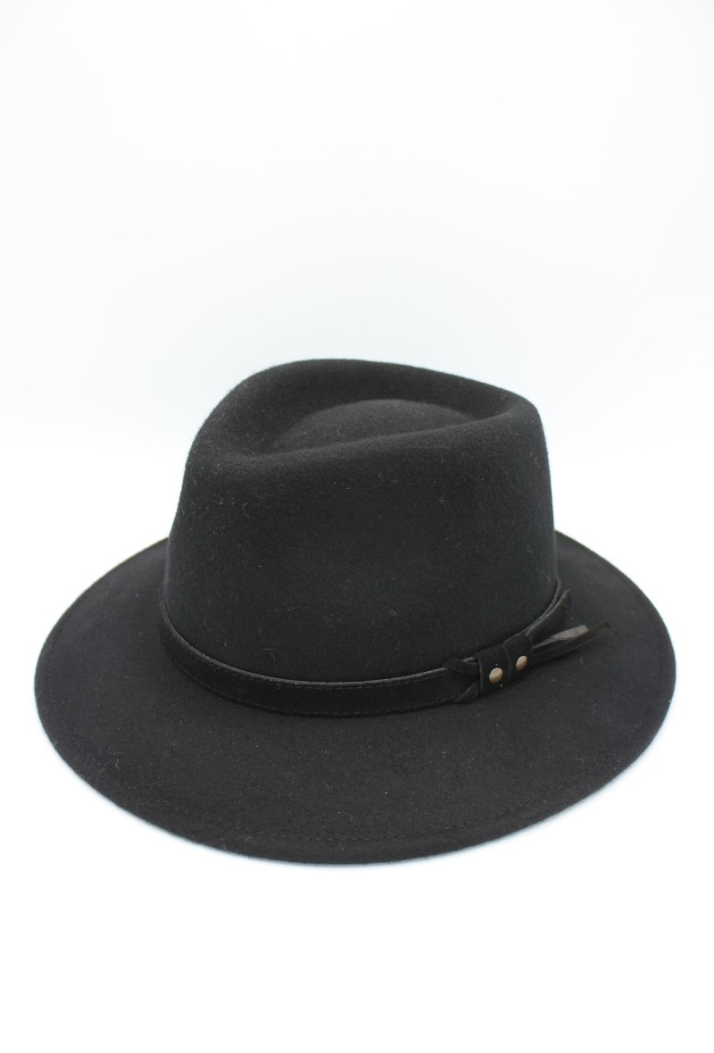 Grossiste Hologramme Paris - Chapeau Italien en pure laine Waterproof Crushable avec ceinture