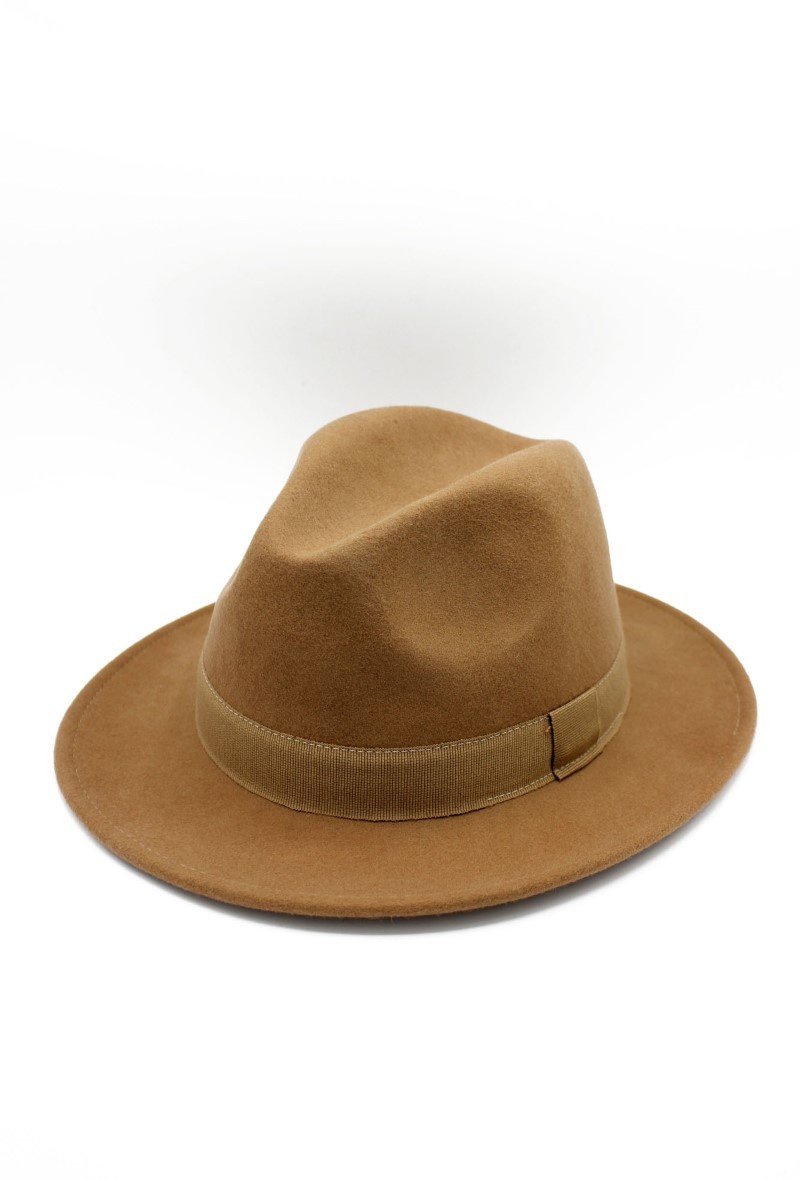 Grossiste Hologramme Paris - Chapeau Italien en pure laine Waterproof Crushable avec ruban