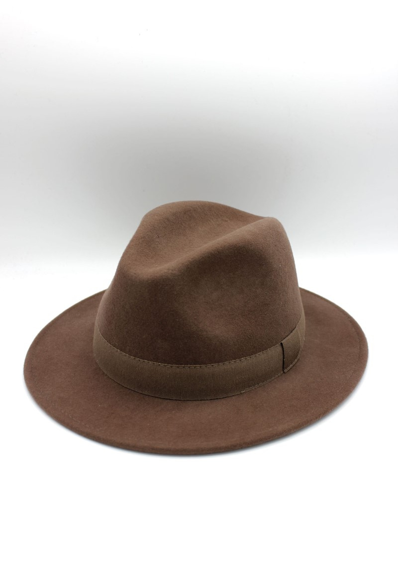 Grossiste Hologramme Paris - Chapeau Italien en pure laine Waterproof Crushable avec ruban