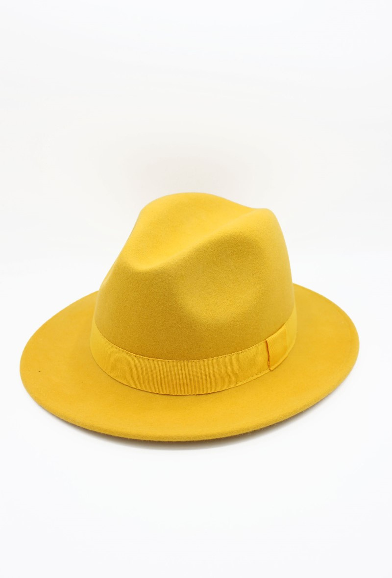 Grossiste Hologramme Paris - Chapeau Italien en pure laine Waterproof Crushable avec ruban