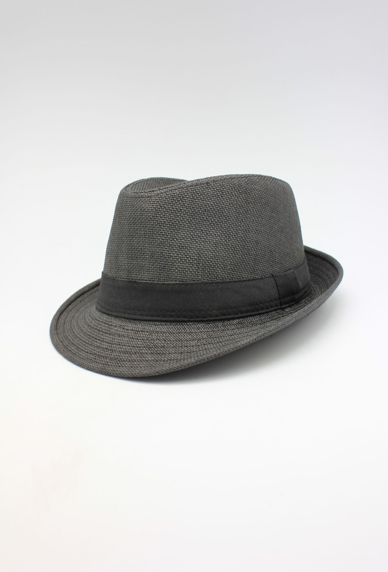 Grossista Hologramme Paris - Cappello di carta semplice con piccolo bordo Gros Grain nero