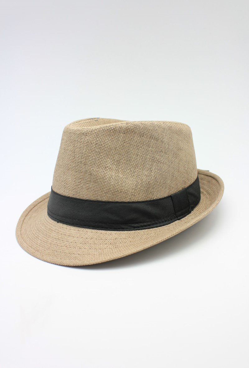 Wholesaler Hologramme Paris - Plain paper hat with small brim Gros Grain Black