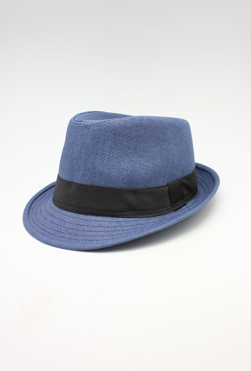 Grossista Hologramme Paris - Cappello di carta semplice con piccolo bordo Gros Grain nero