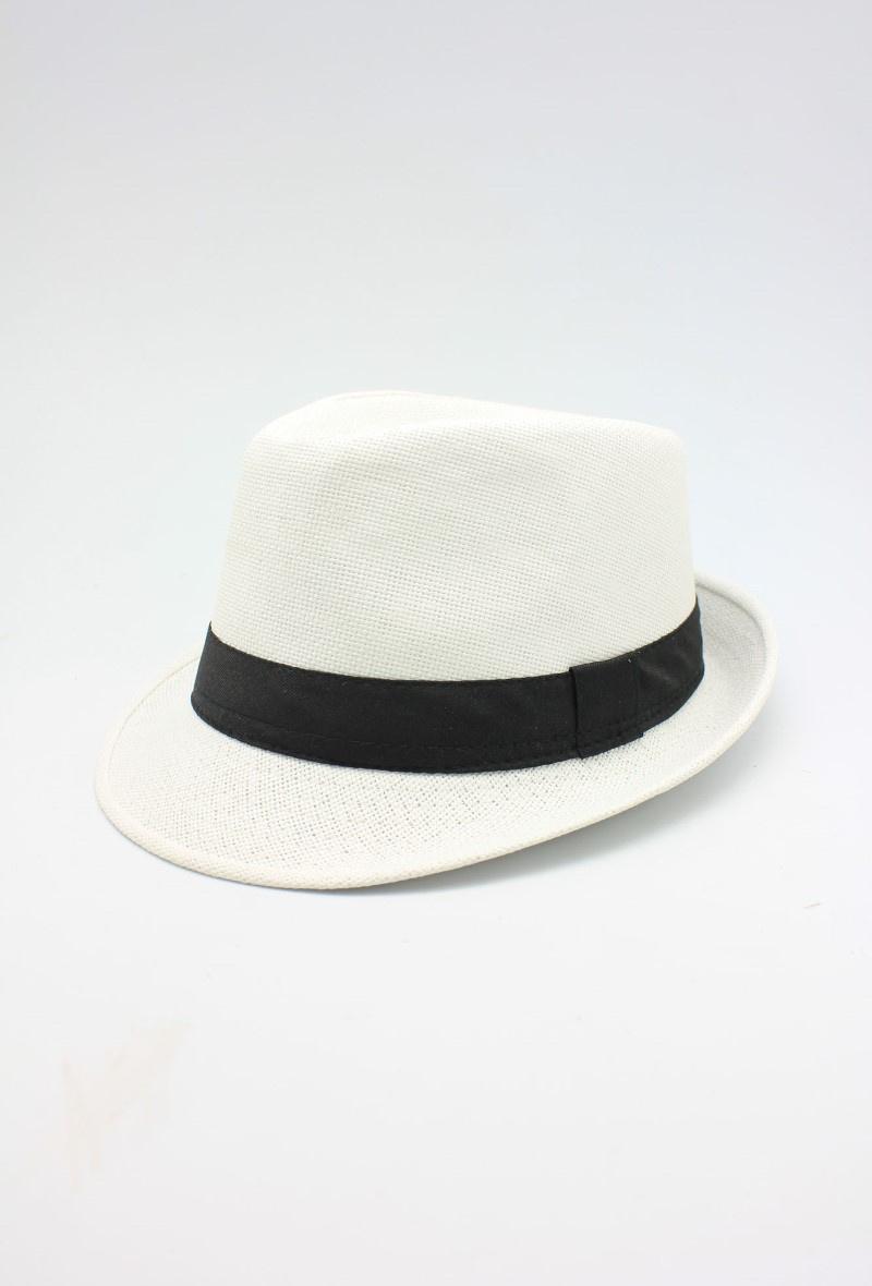 Grossista Hologramme Paris - Cappello di carta semplice con piccolo bordo Gros Grain nero