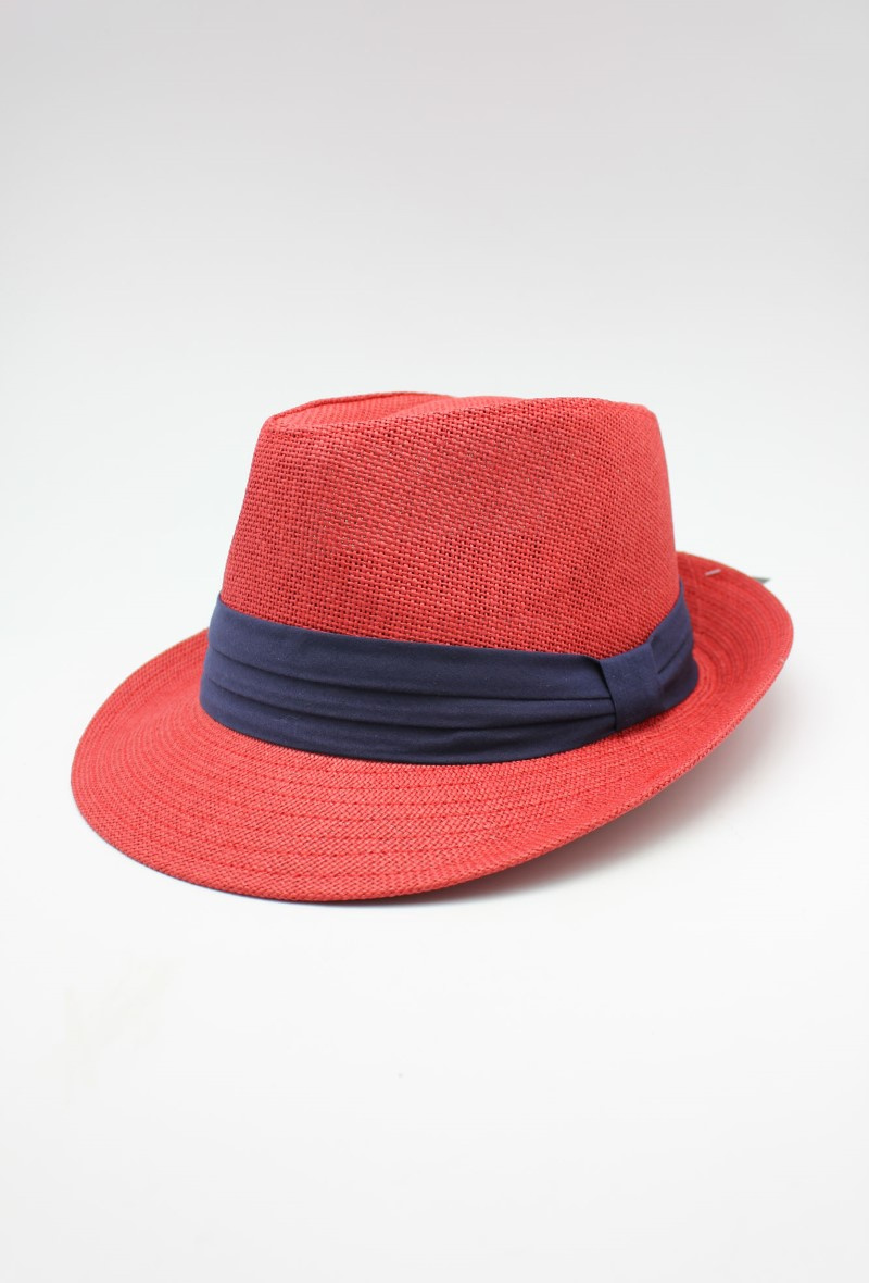 Wholesaler Hologramme Paris - Navy small ribbon brimmed paper hat
