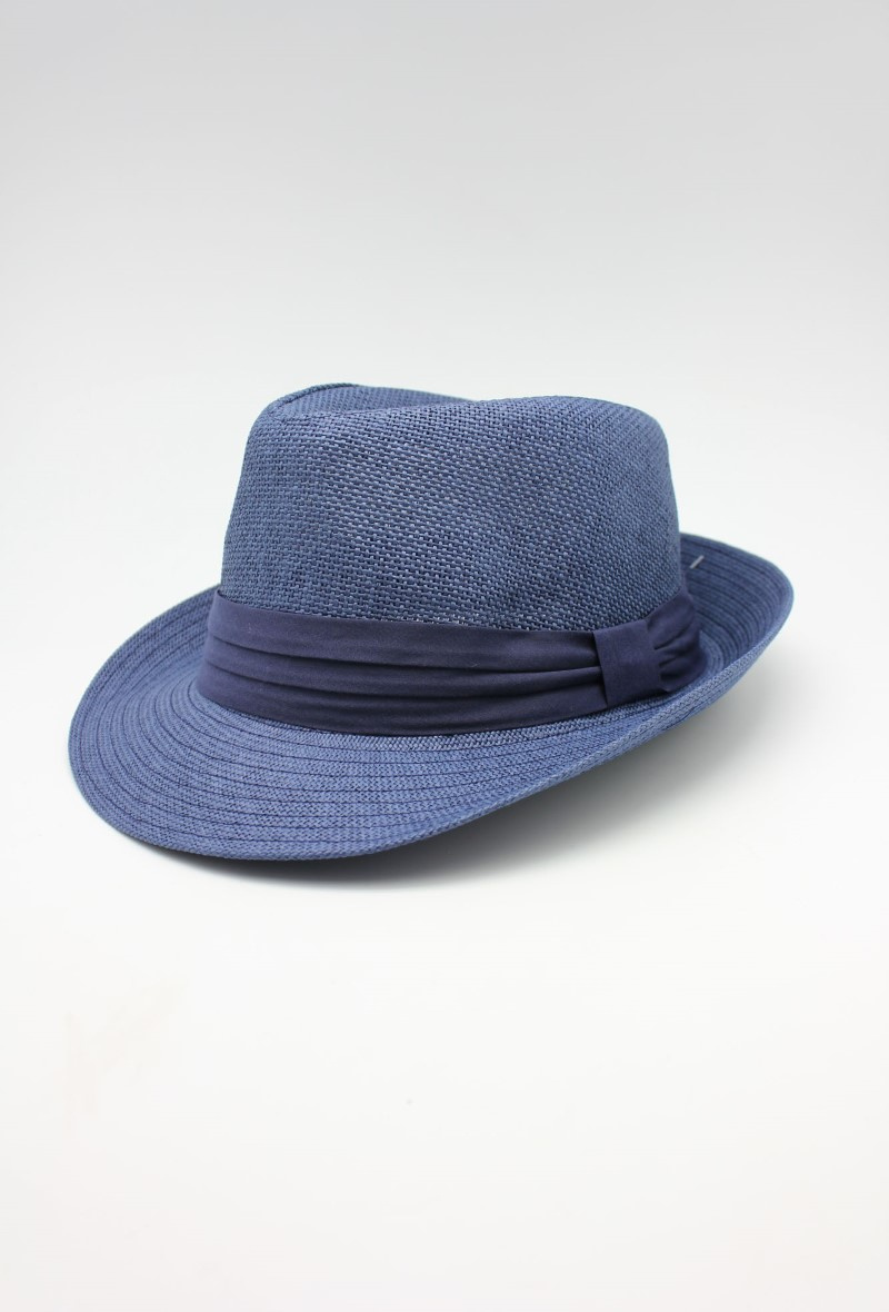 Grossista Hologramme Paris - Cappello di carta con nastro blu scuro