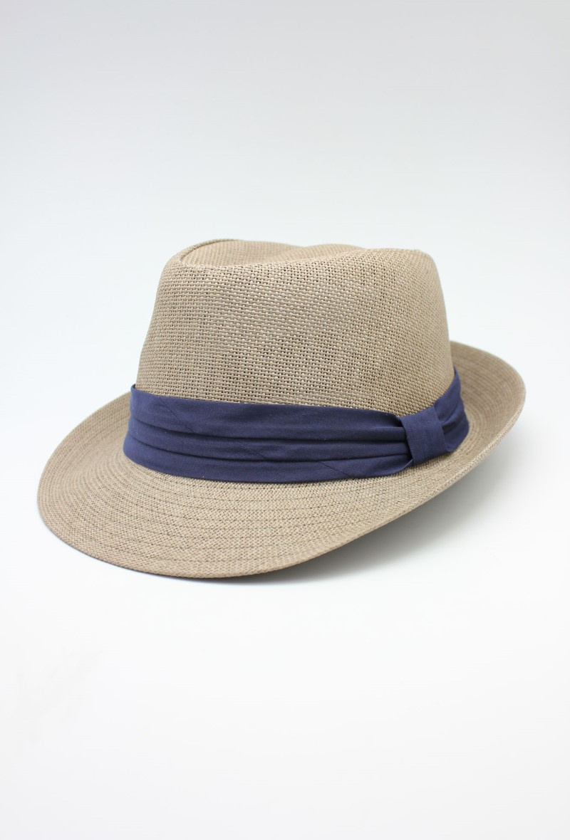 Grossista Hologramme Paris - Cappello di carta con nastro blu scuro