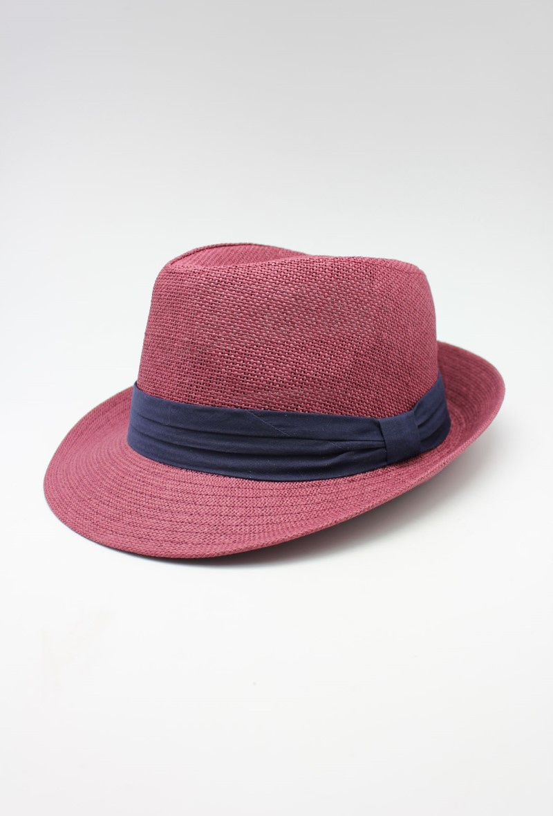 Wholesaler Hologramme Paris - Navy small ribbon brimmed paper hat