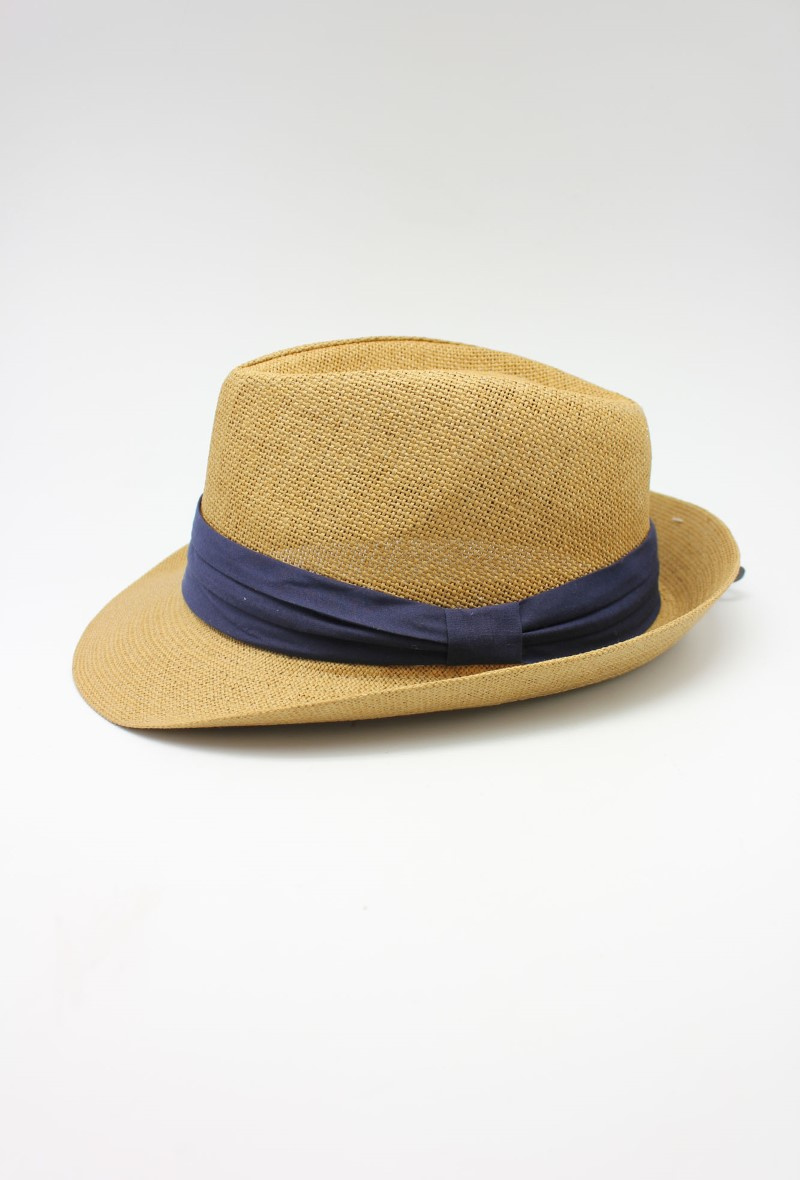 Wholesaler Hologramme Paris - Navy small ribbon brimmed paper hat