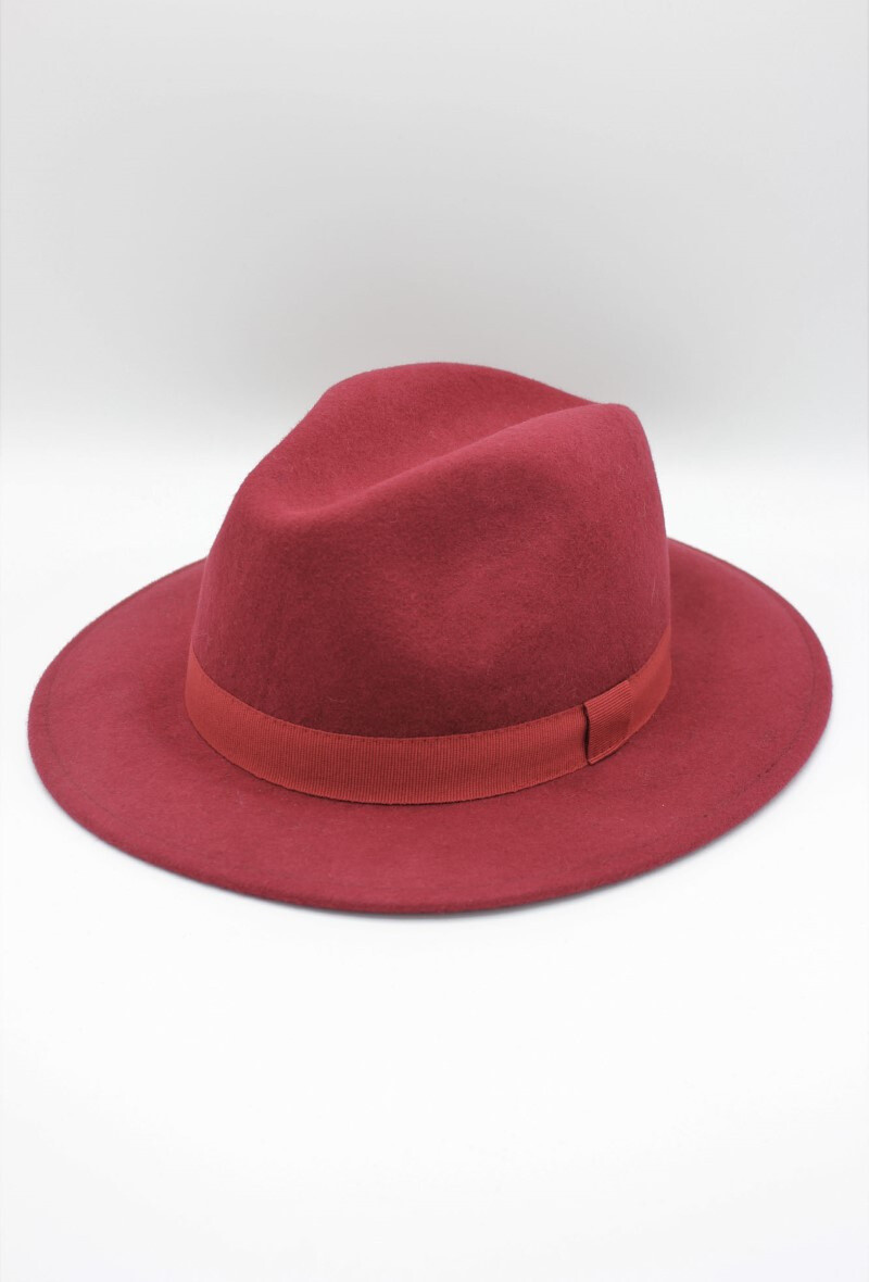 Großhändler Hologramme Paris - Italienischer Fedora in neuer Wolle. 01 Rubino