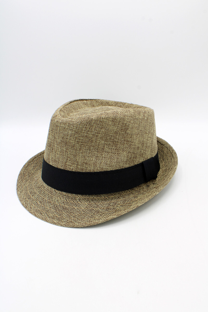 Wholesaler Hologramme Paris - Black Small Brim Hat in Polyester with Grosgrain