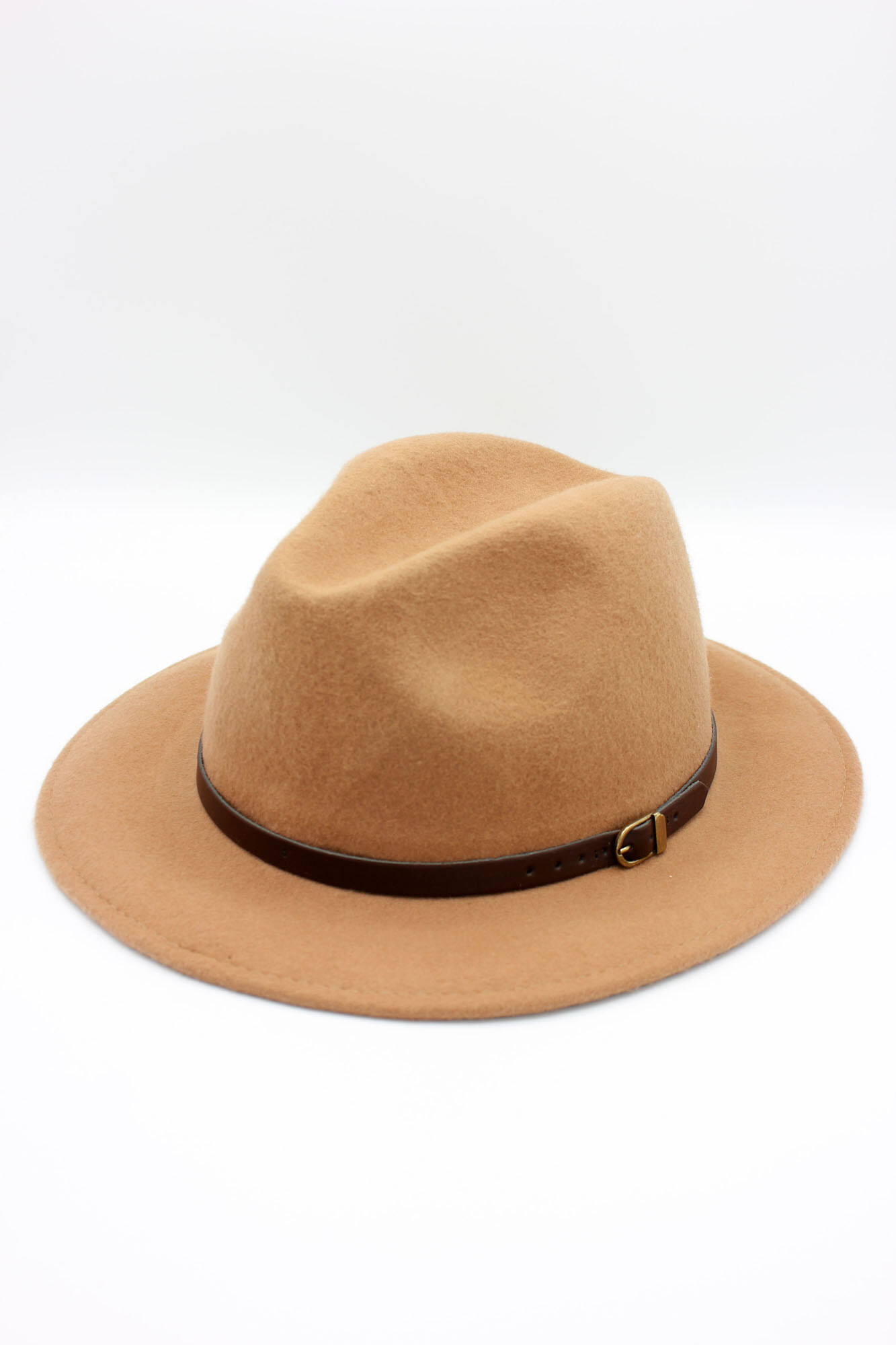 Grossista Hologramme Paris - Fedora italiano in pura lana classica con cintura in pelle