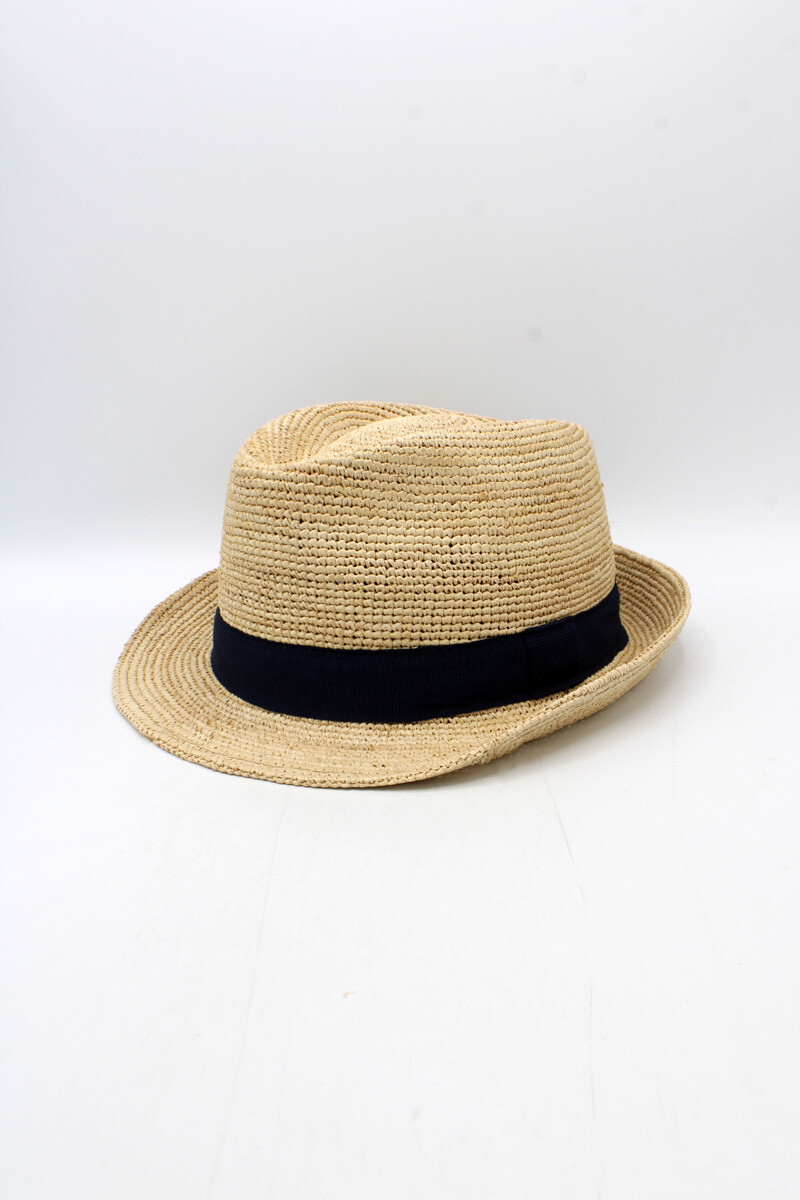 Wholesaler Hologramme Paris - Raffia straw hat with ribbon